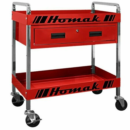 HOMAK Pro Series 30'' Red 1-Drawer Service Cart RD06030210 571RD06030210